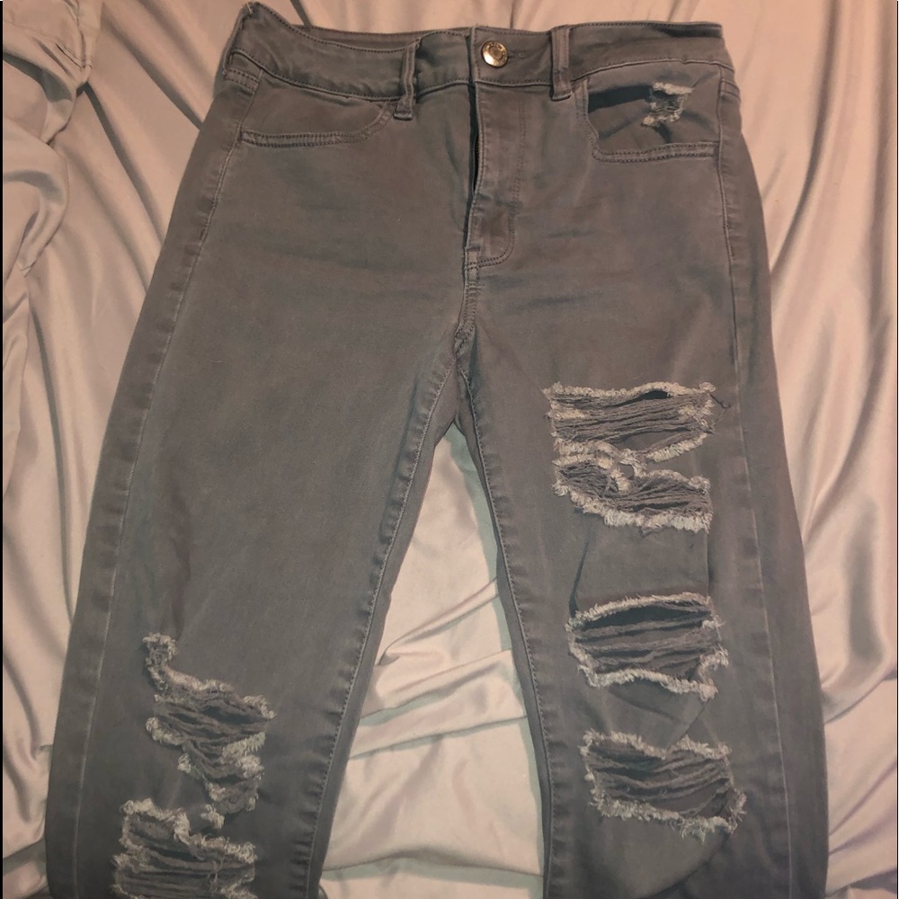 American Eagle High Rise Jegging Sky Blue
